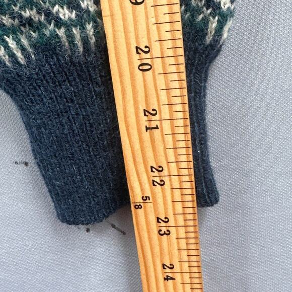 VTG Wool Sweater Lg 90s Grandpa Jumper Kurt Cobain Nordic Pattern Snowflake 80s - Picture 15 of 16